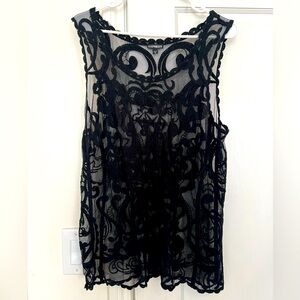 Express Black Lace Sleeveless Top